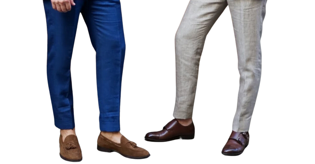 Ohne Socken barfuß in Schuhen